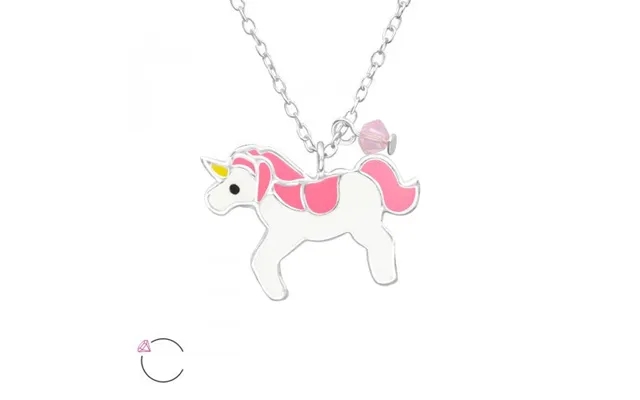 Necklace With Unicorn In Gallop In Silver product image