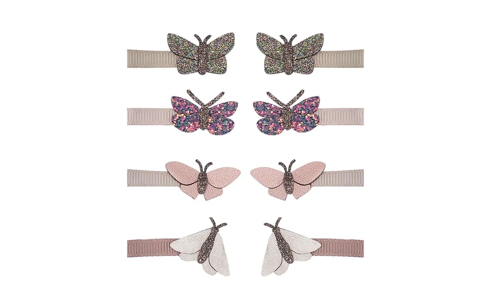 Mimi & Lula 8 Hårclips - Mini Rainforest Butterfly Dinos & Butterflies