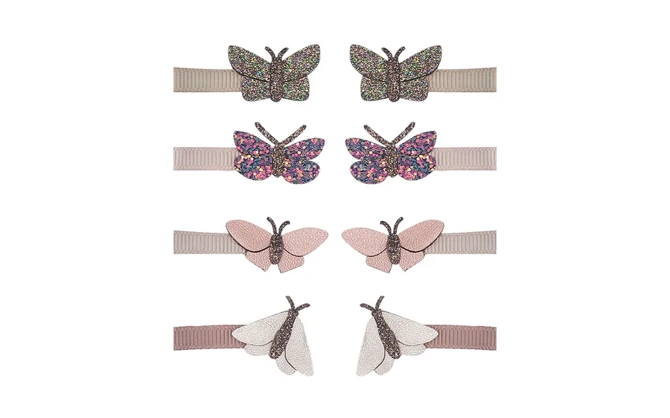 Mimi & Lula 8 Hårclips - Mini Rainforest Butterfly Dinos & Butterflies