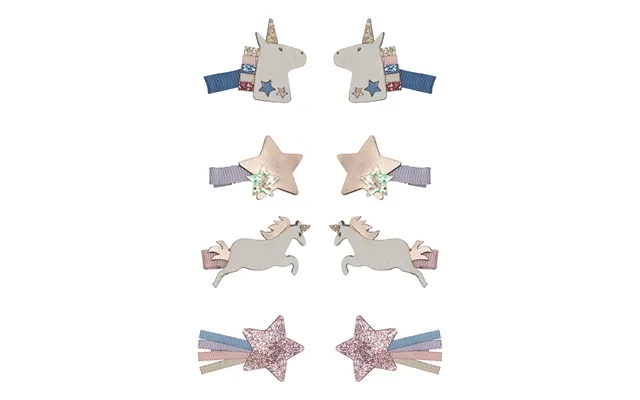 Mimi & Lula 8 Hårclips - Mini Unicorn product image