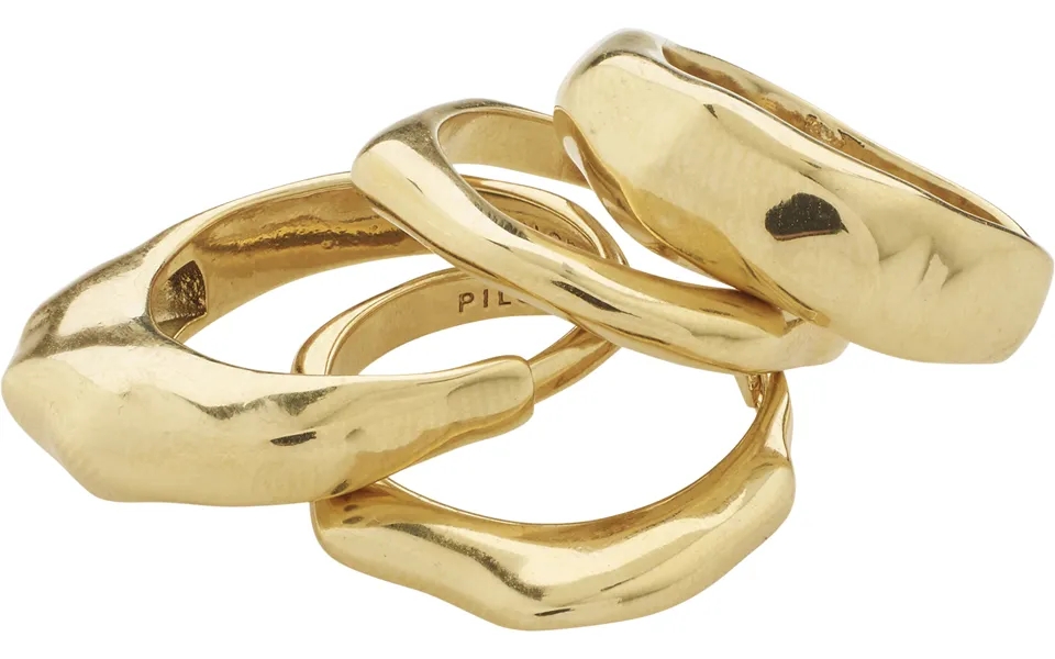 Asher Recycled Rings 4in-1 Set Gold-plated