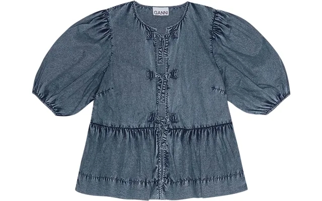 Cotton Poplin Peplum Blouse product image