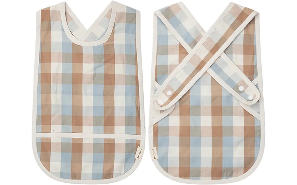 Cross Back Bib Cottage Blue Checks