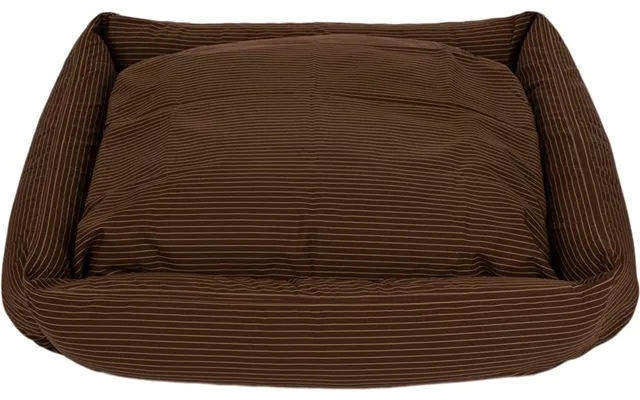 Fossflakes dog bed brown pinstripe product image