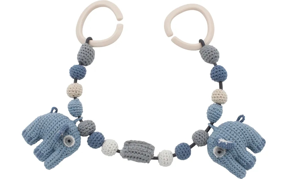 Crocheted pram chain - elephant fanto