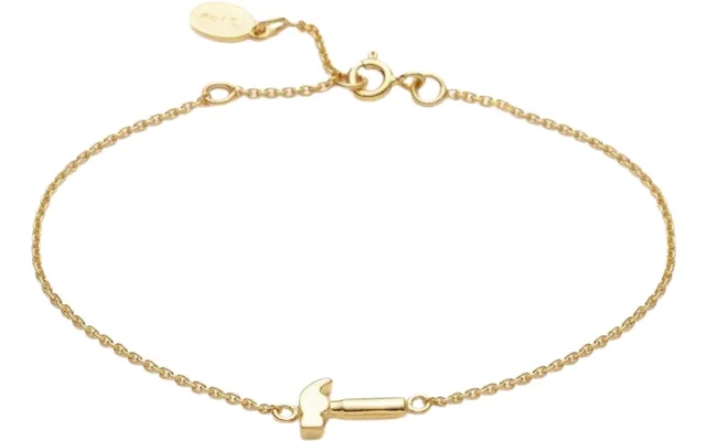 Hammer bracelet vermeil 925 sterling silver gold plated 2.5 Micron product image