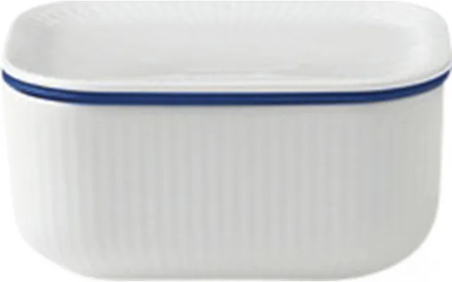 White Fluted Butter Dish M. Layer product image