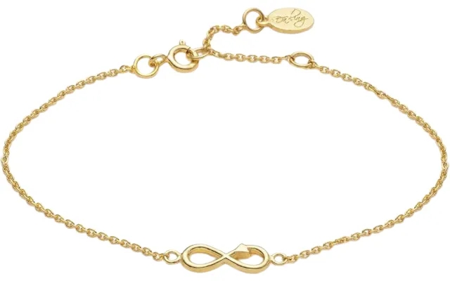 Infinity bracelet vermeil 925 sterling silver gold plated 2.5 Micron product image