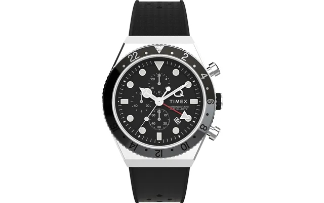 While q chrono 3 hour zone 40mm sst case black dial black str product image