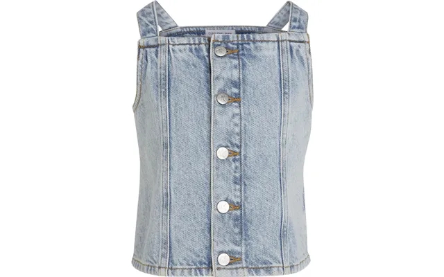 Powder Blue Strap Denim Top product image