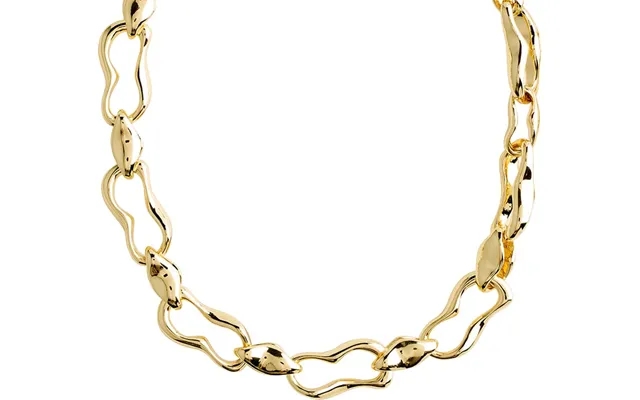 Wave recycled necklace goldplated product image