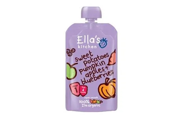 Ella s kitchen sweet potato, pumpkin, apple past, the laws blueberries 4 months. - 120 G product image