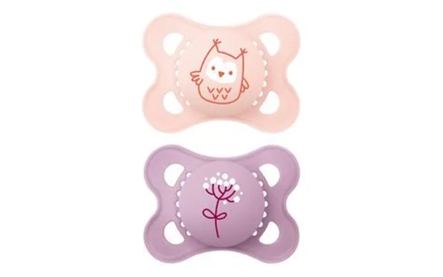 Mam original silicone pacifier 0-6 months., Pink lilla - 2 paragraph. product image