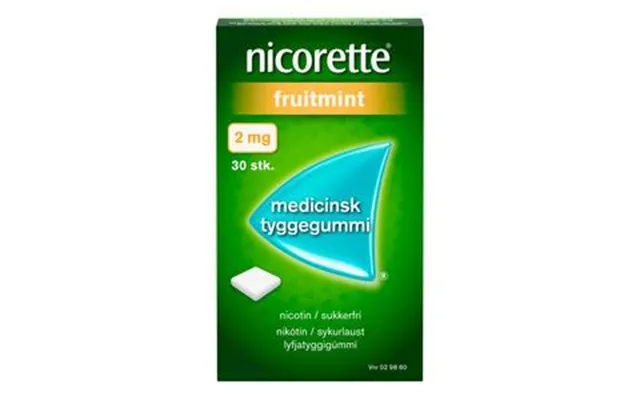 Nicorette gum fruit mint , 2 mg - 30 paragraph product image