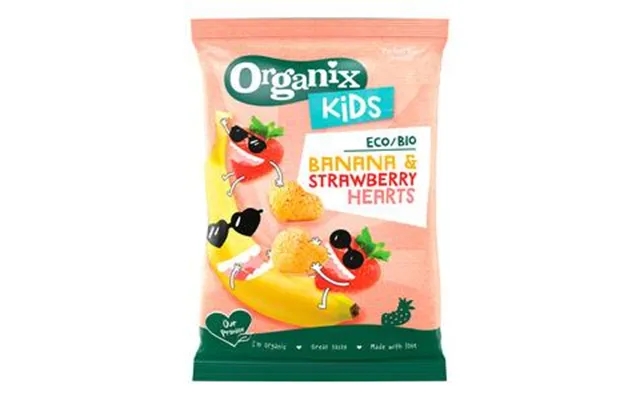 Organix kids banana & strawberry hearts - 1 paragraph. product image