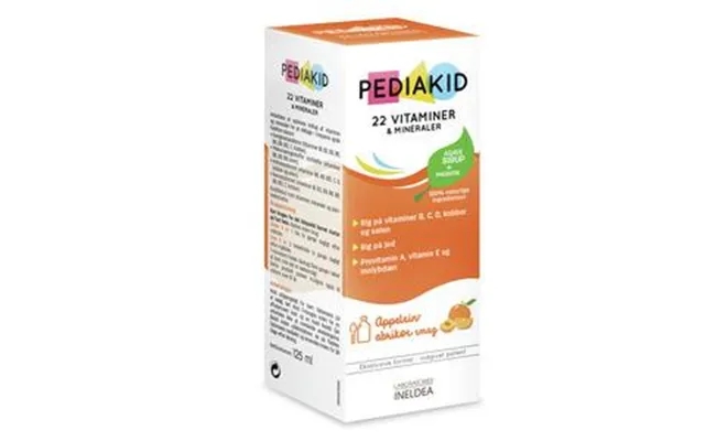 Pediakid 22 Vitaminer Og Mineraler - 125 Ml product image