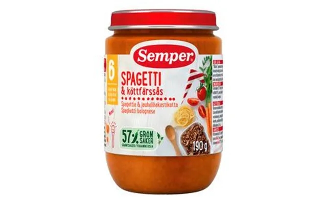 Semper spaghetti bolognese 6 months. - 190 G. product image