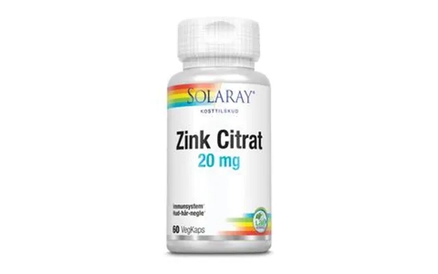 Solaray Zink Citrat 20 Mg - 60 Kaps. product image