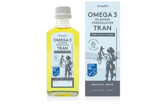Vitaoil omega-3 icelandic cod liver tran - 240 ml. product image