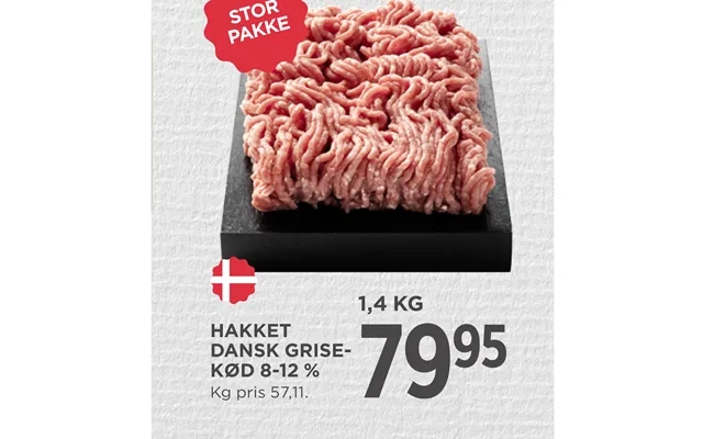 Chopped danish pork 8-12 % product image