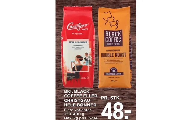 Bki, Black Coffee Eller Christgau Hele Bønner product image