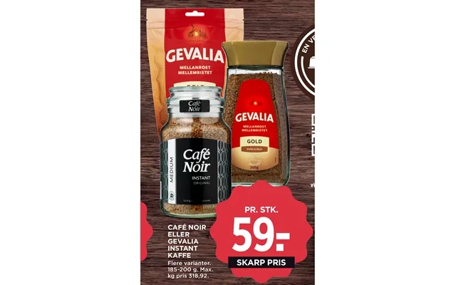 Cafe noir or gevalia instant coffee product image