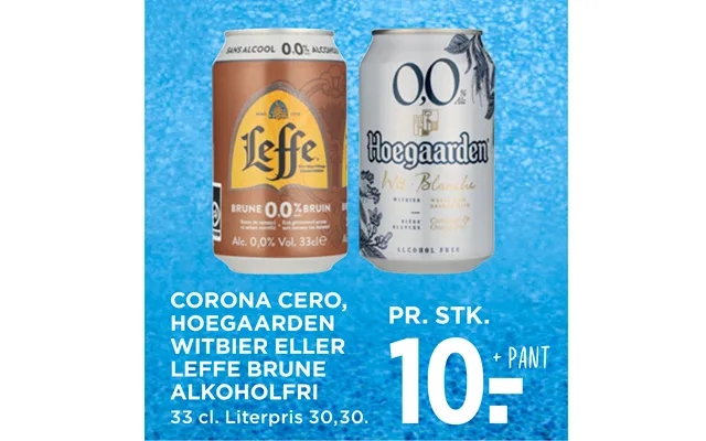 Corona cero, hoegaarden witbier or leffe brown alcohol-free product image