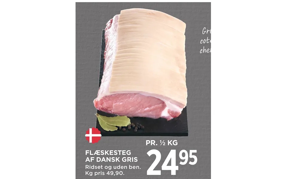 Roast pork of danish pig