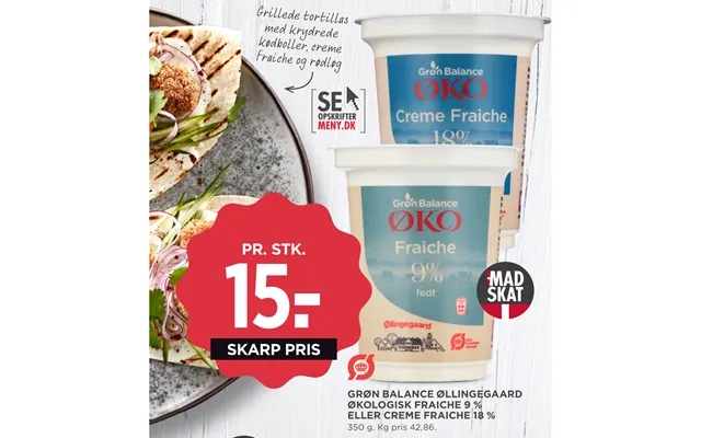 Grøn Balance Øllingegaard Økologisk Fraiche 9 % Eller Creme Fraiche 18 % product image