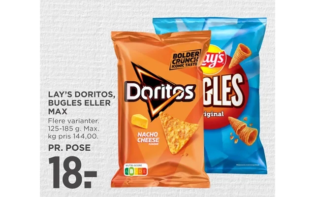 Lay’s Doritos, Bugles Eller Max product image