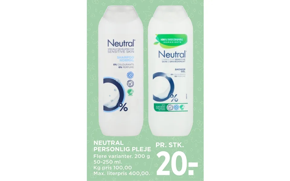 Neutral personal care