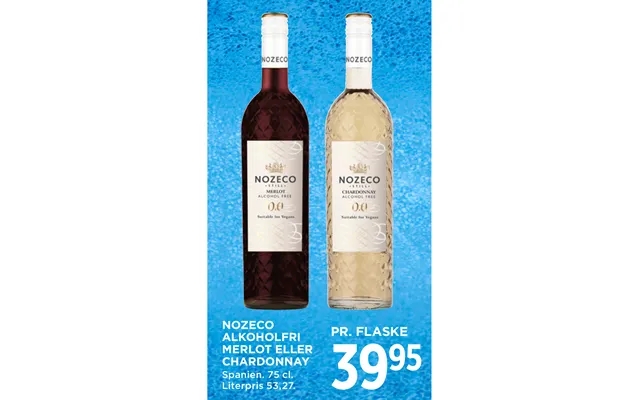 Nozeco alcohol-free merlot or chardonnay product image