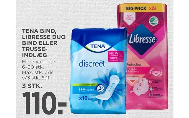 Tena Bind, Libresse Duo Bind Eller Indlæg product image