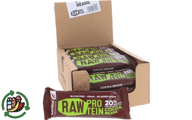 Bombus Raw Protein Proteinbar Kakaobønner 20-pak product image