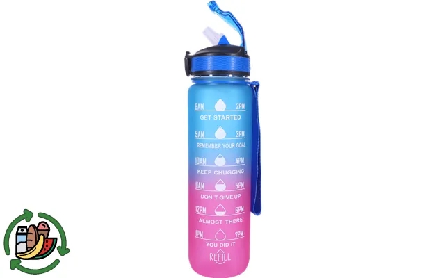 Hollywood motivational bottle water bottle blue & pink 1l product image