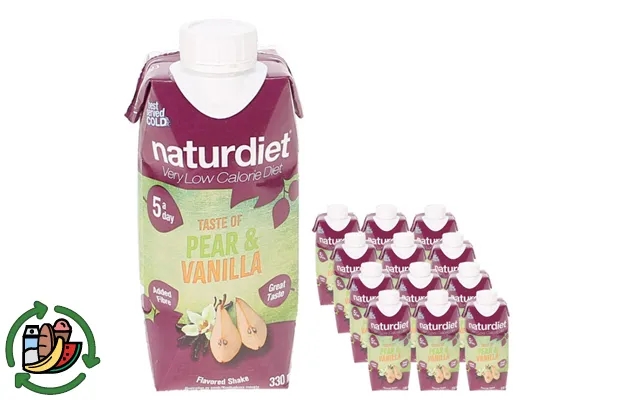 Naturdiet Måltidserstatning Shake Pear & Vanilla 12-pak product image