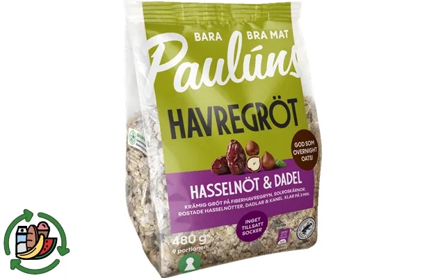 Paulúns Havregrød Hasselnød & Daddel product image