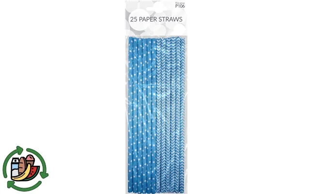Pictura paper straws blue product image