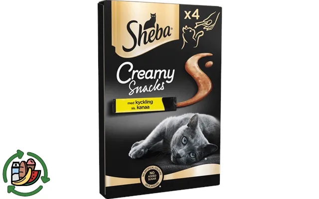 Sheba cat treats creamy snacks chicken product image