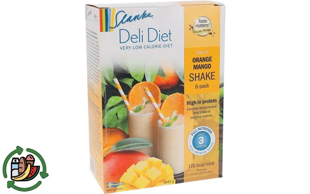 Slanka Måltiderstatning Shake M. Appelsin & Mango 6-pak product image