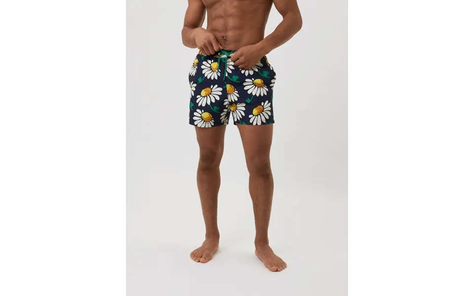 Borg Print Swim Shorts - Bb Summer Leafs