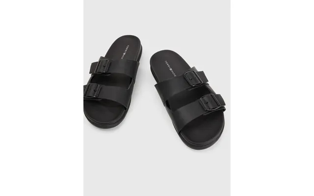 Elevated leather buckle sandal product image