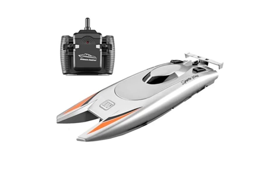 2.4Ghz remote speedboat with dobbeltmotorer - silver