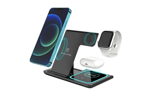 3-I-1 notebook wireless charging station - apple watch, iphone, airpods product image