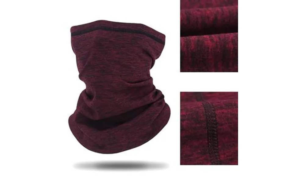 A01-wb winter outdoor cycling face mask skiing scarf fleece hot neck these - wine red