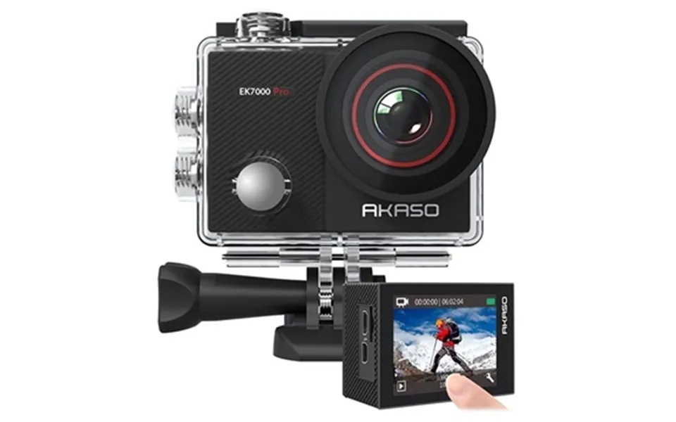 Akaso Ek7000 Pro 4k Ultra Hd Actionkamera Med Vandtæt Cover