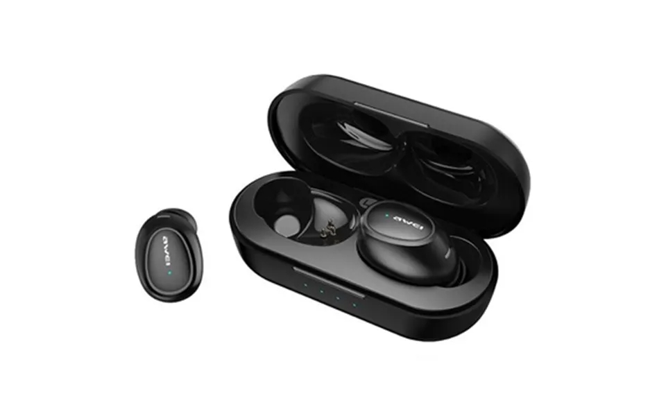 Awei t16 water repellent in-ear tws headphones - black
