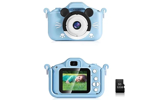 Digital camera to children with 32gb memory cards - blue product image