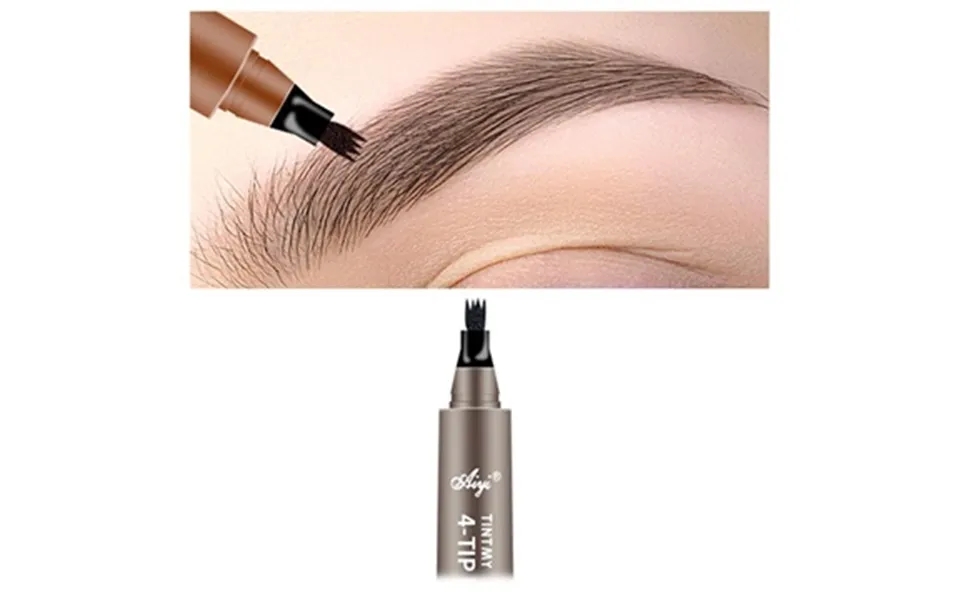 Durable naturally appearance eyebrows makeup pen - gray