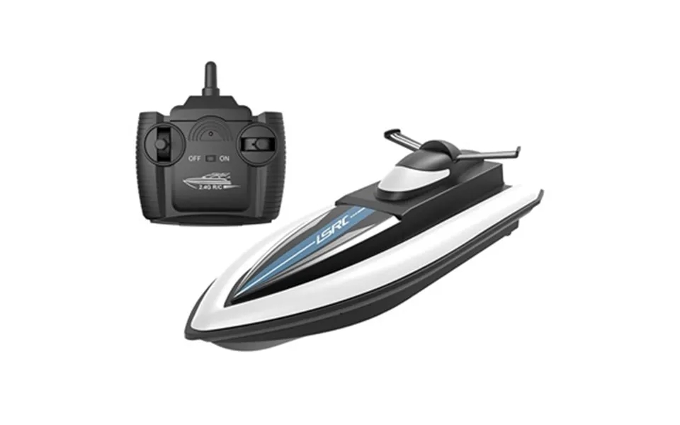 Lsrc remote motorboat with rechargeable battery - black
